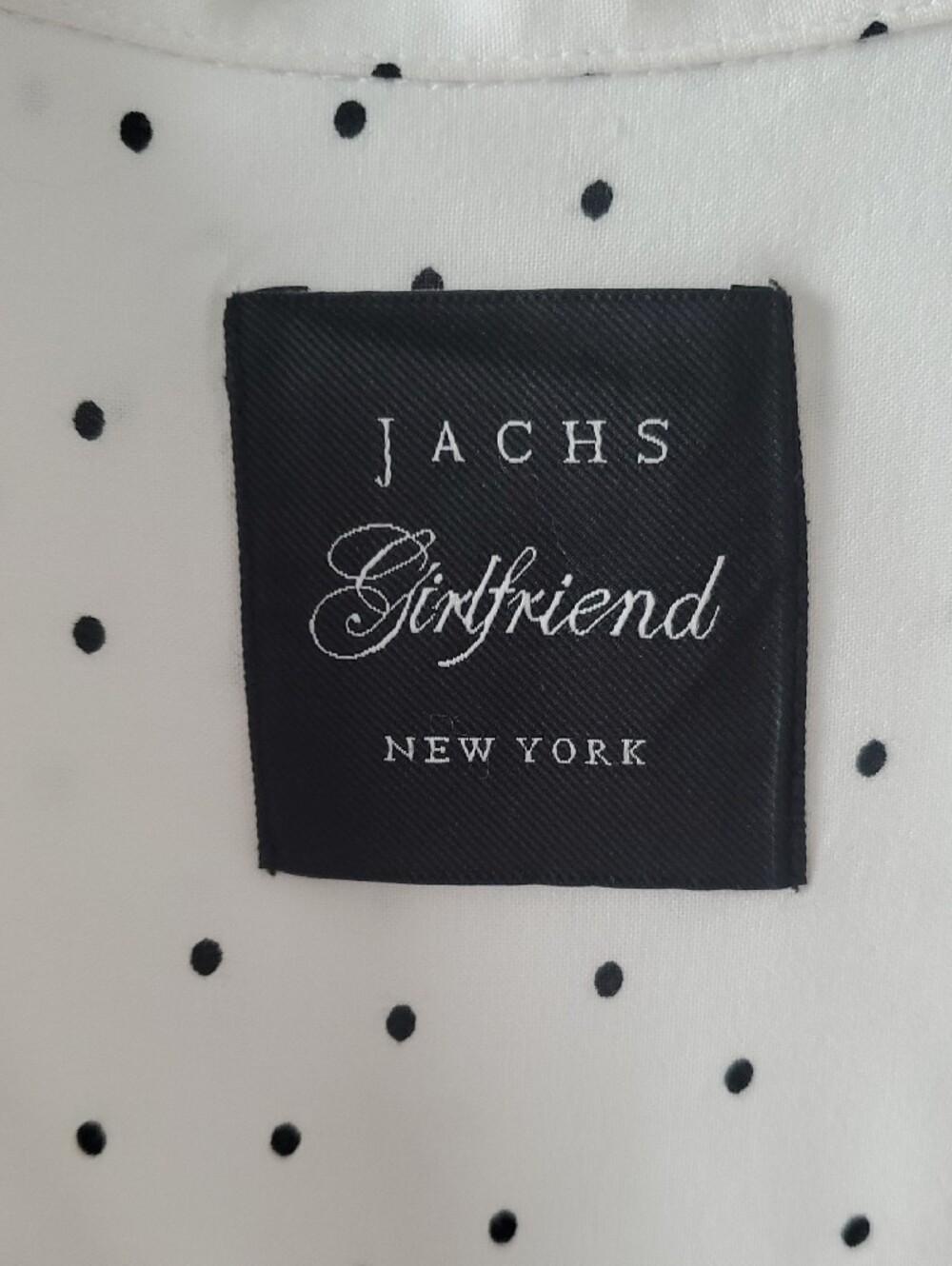 Jachs White Short-Sleeve Polka Dot Button-Up Top - Picture 3 of 7